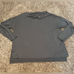 Olive Green 95% Tencel Long Sleeve Top